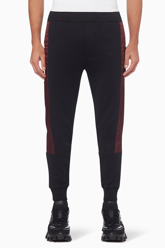 

Jersey & Nylon Jogging Pants, Black