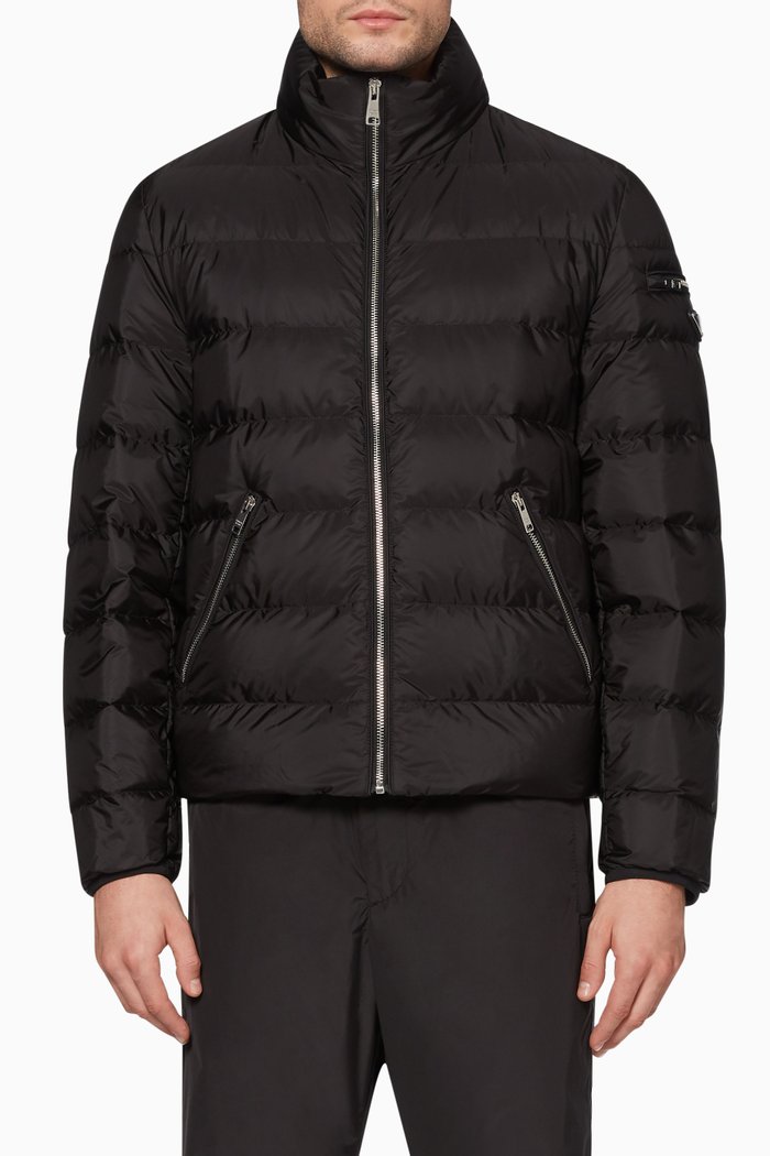 

Contrast Hood Nylon Jacket, Black