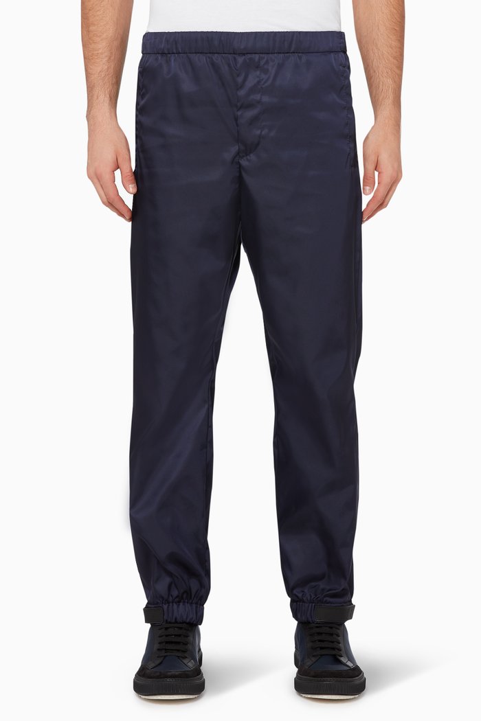 

Velcro Cuff Logo Pants, Blue