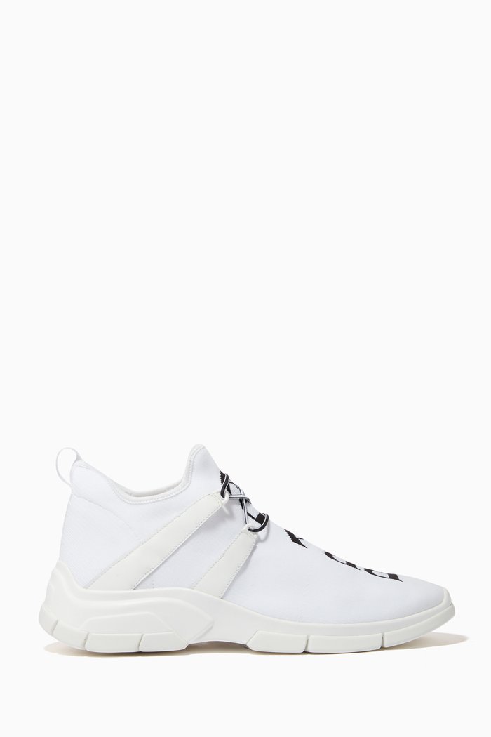 

Logo Sock Runner, White