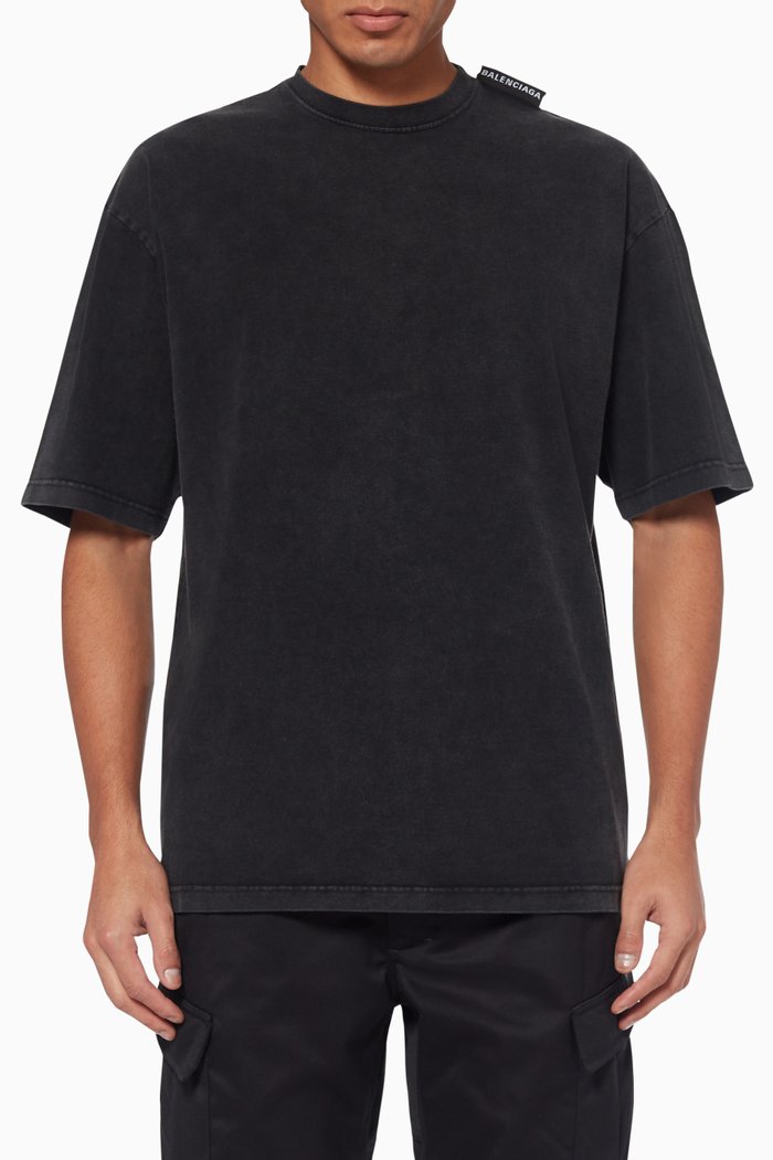 

Logo Print Faded T-Shirt, Grey