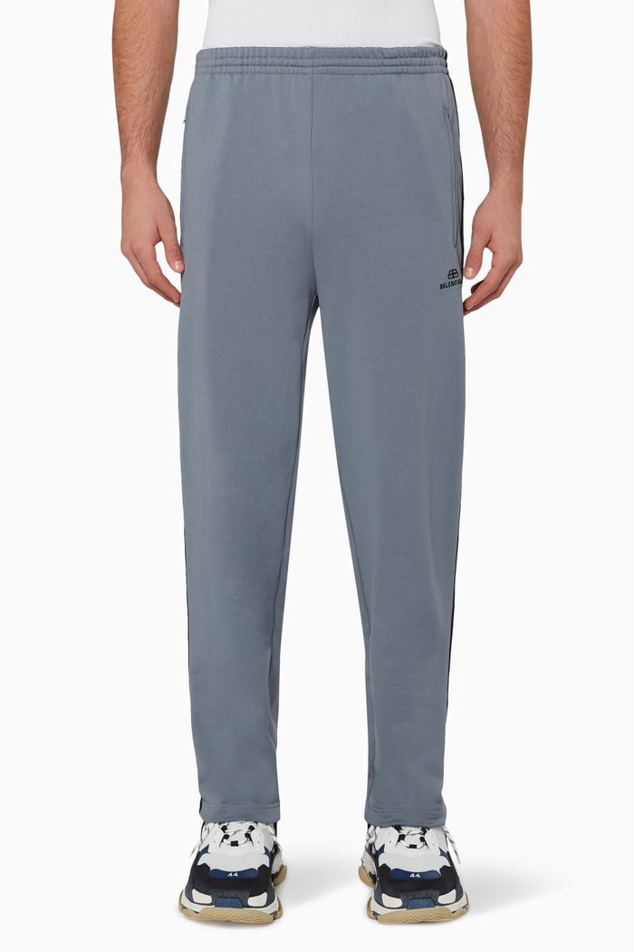 

Contrasting Band Track Pants, Grey