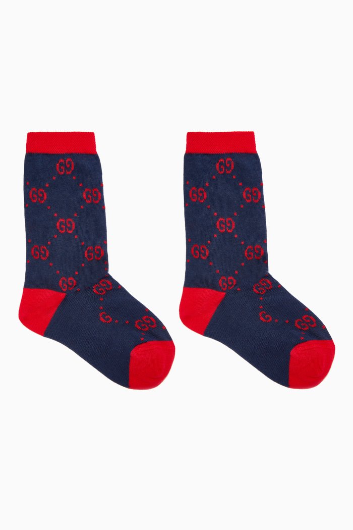 

GG Cotton Socks, Blue
