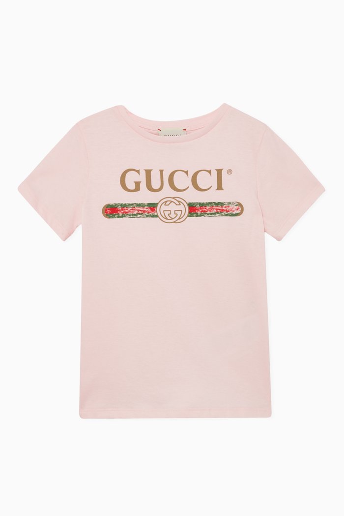 

Vintage Logo Cotton T-Shirt, Pink
