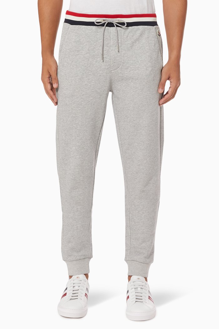 

Tricolour Jogging Pants in Cotton, Grey