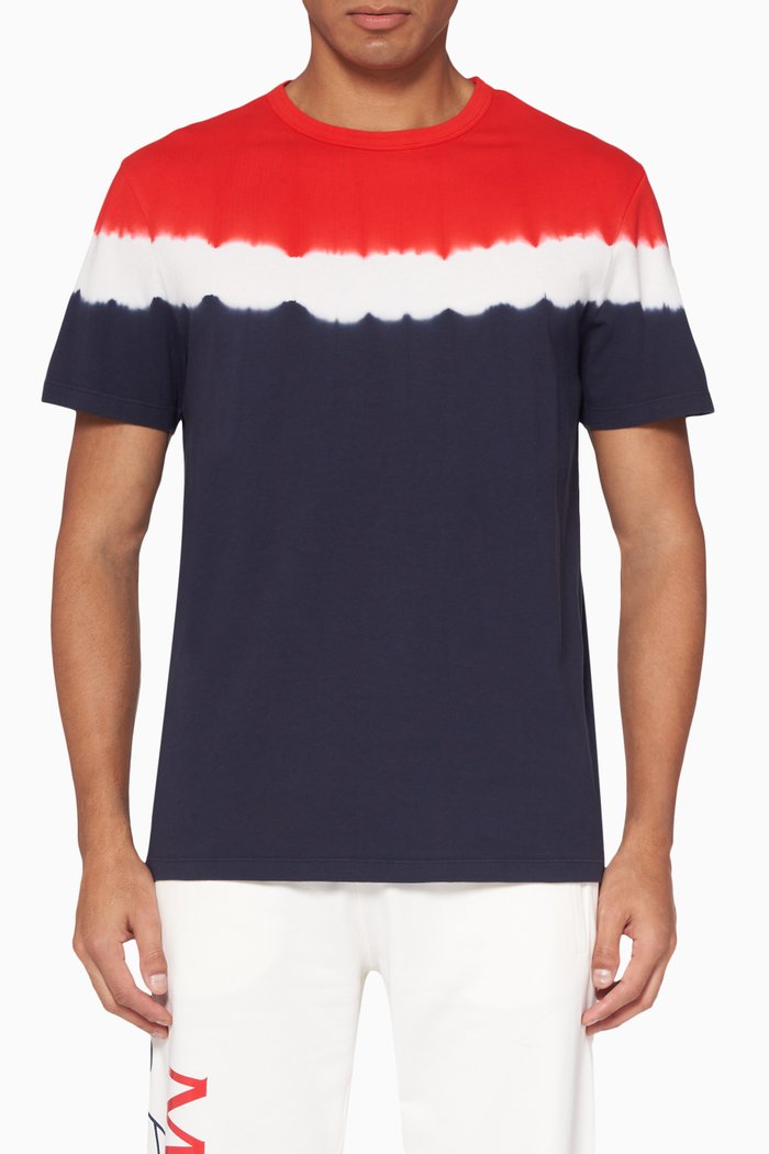

Tie-Dye Print Cotton T-Shirt, Blue