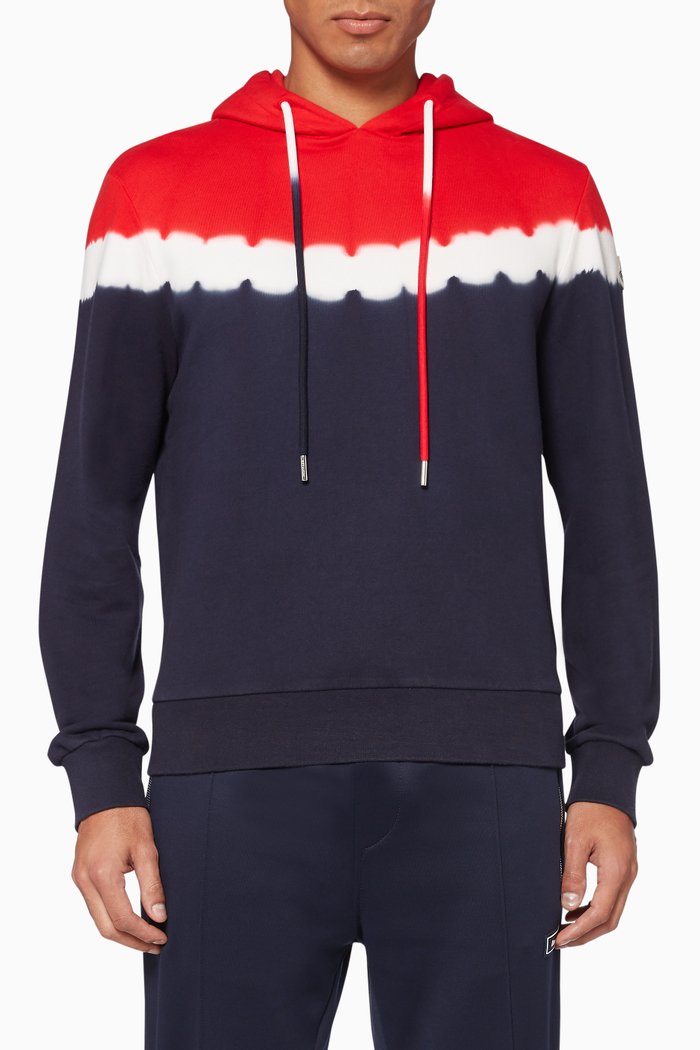 

Tie-Dye Jersey Hoodie, Blue