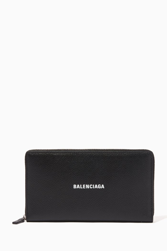 

Continental Leather Wallet, Black