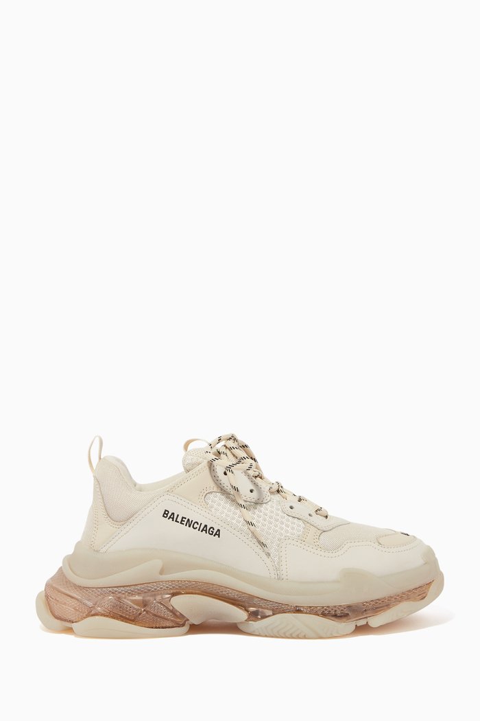 

Triple S Clear Sole Sneakers, Neutral