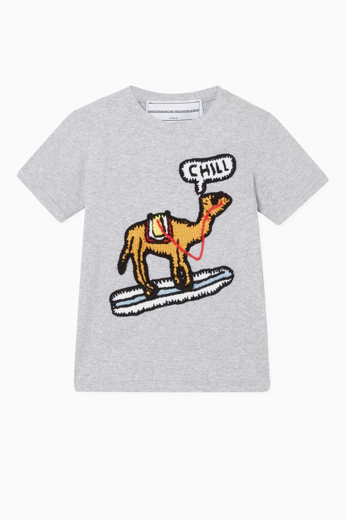 

Exclusive Camel-Crochet T-Shirt, Grey