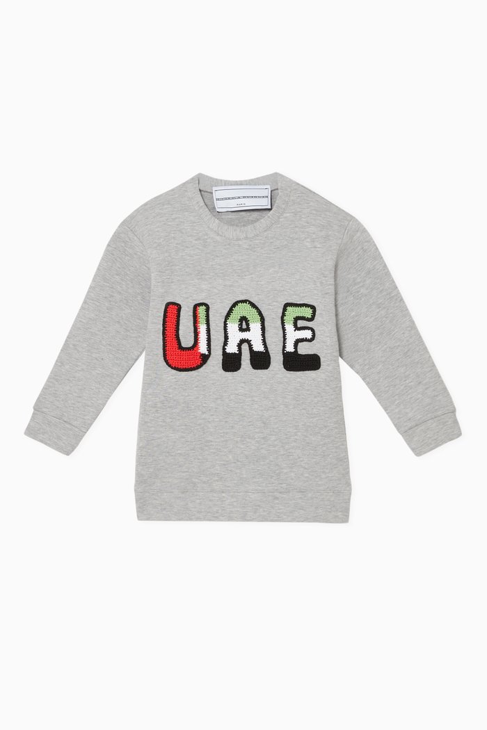 

Exclusive UAE-Crochet Sweatshirt, Grey