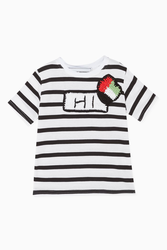 

Exclusive Flag-Crochet T-Shirt, White