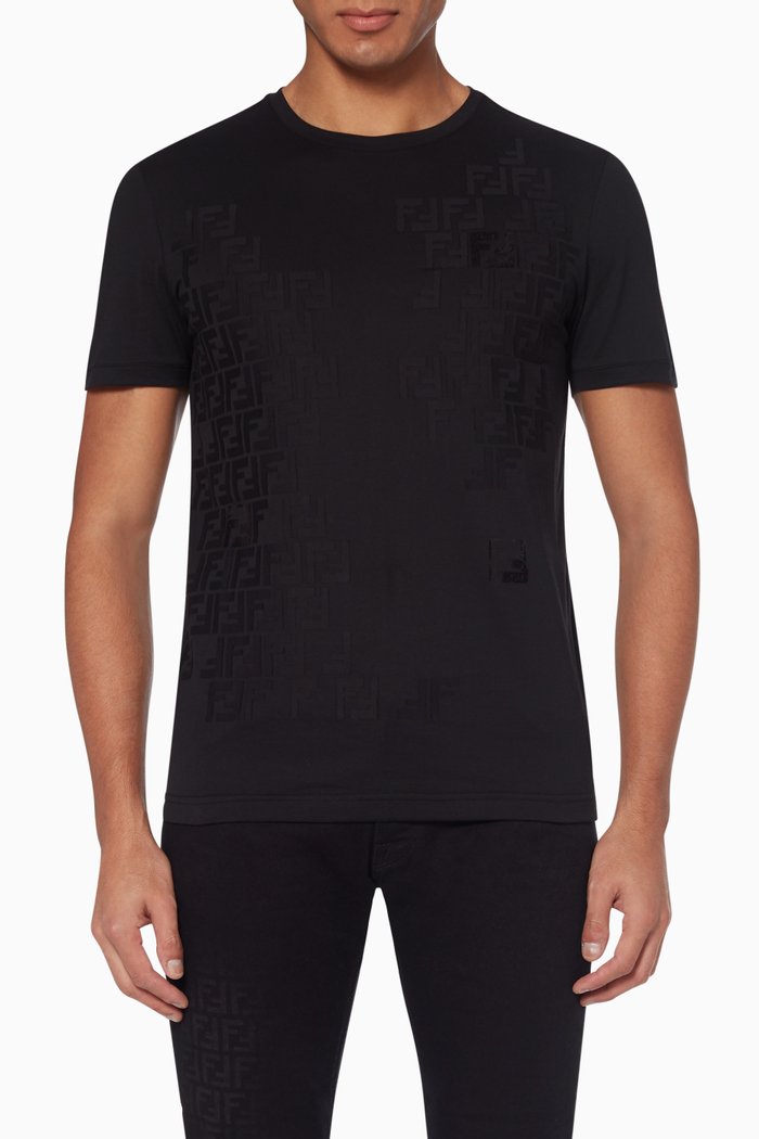 

Sequin FF Jersey T-Shirt, Black