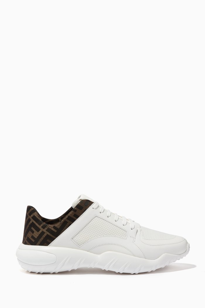 

FF Tech Mesh & Leather Sneakers, White