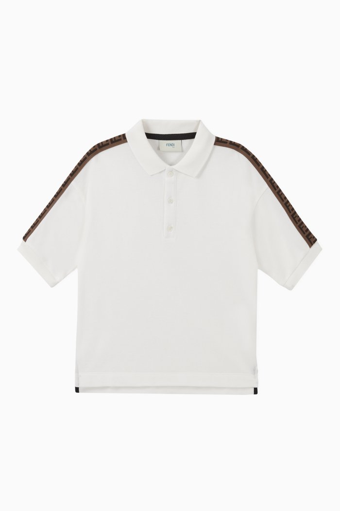 

FF Band Cotton Piqué Polo, White