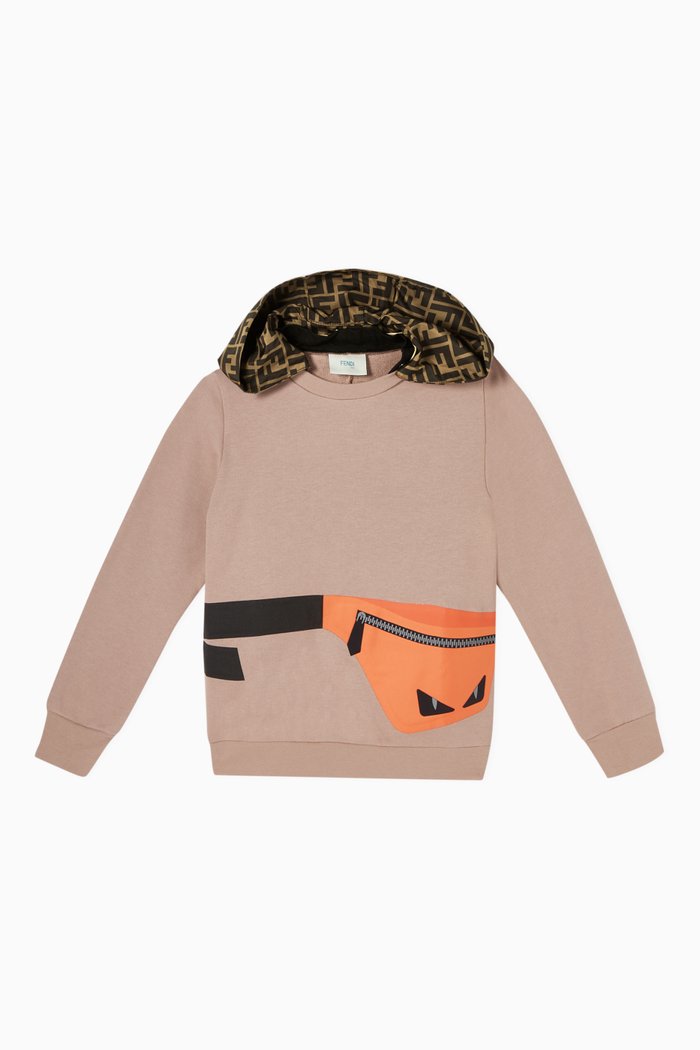 

Belt Bag Print Logo Hoodie, Neutral