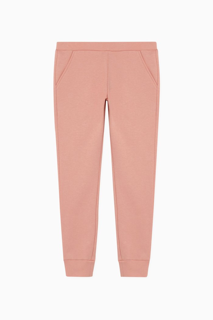 

Logo Detail Cotton Track Pants, Pink