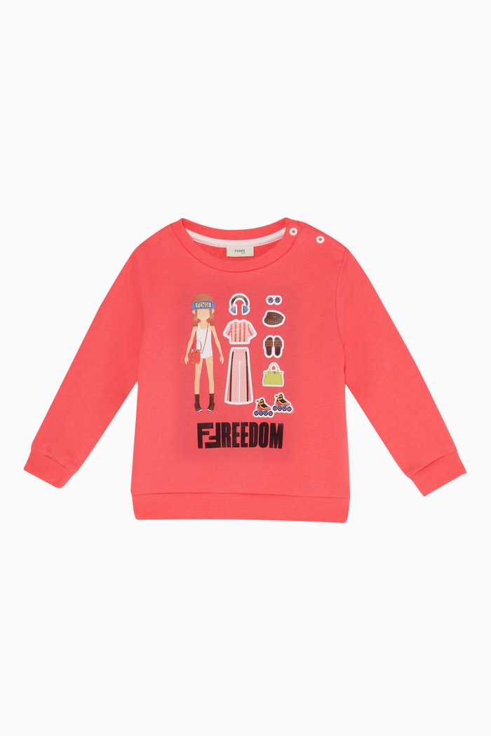 

Freedom Graphic Print Sweatshirt, Pink