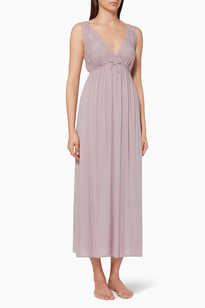 

Christina Lace Nightdress, Purple