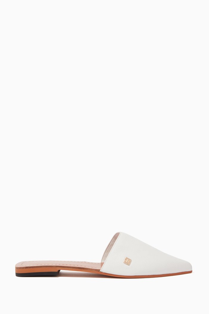 

Grace Leather Slippers, Neutral