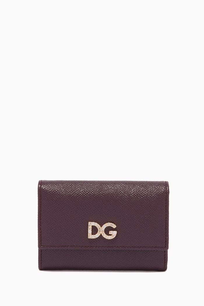 

Continental Wallet in Dauphine Leather, Red