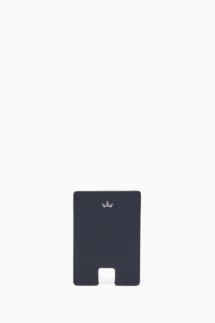 

Award Mini Leather Card Holder, Blue