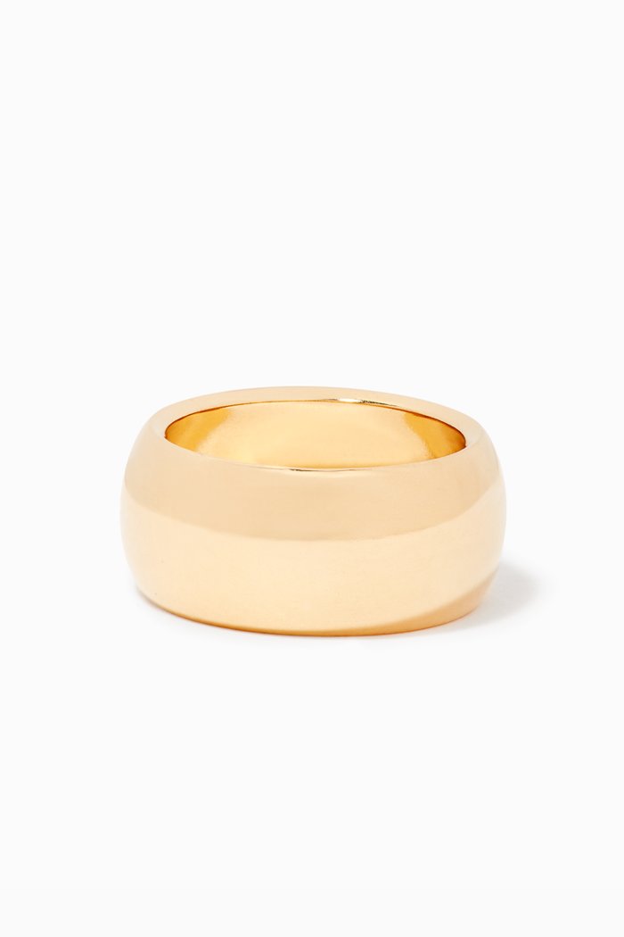 

Luna Cigar Band Ring, Gold