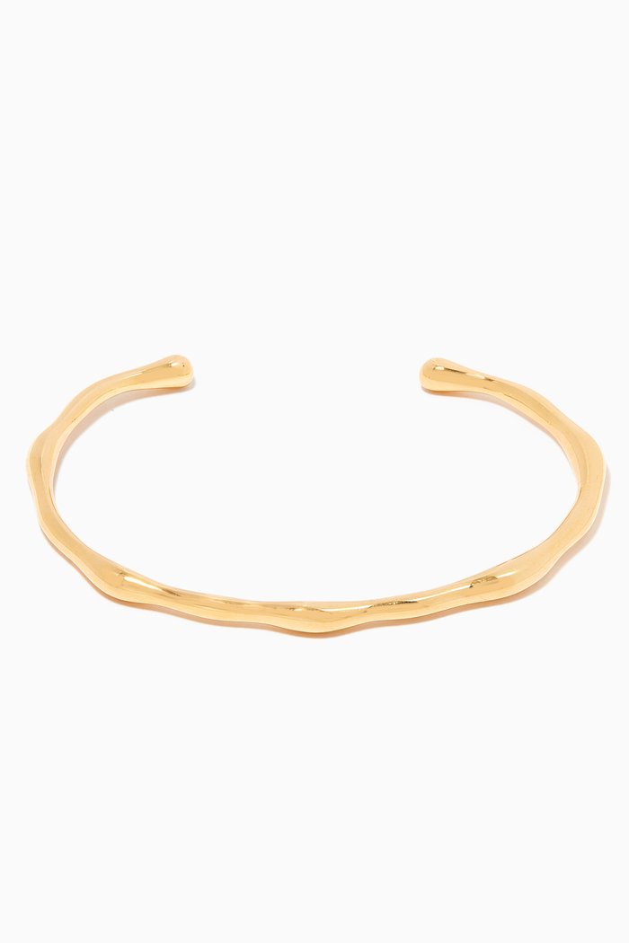 Molten Cuff Bracelet in 18kt Gold Plated Brass