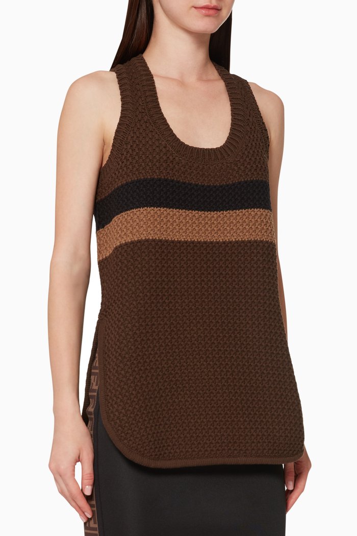 

Pequin Knit Top, Brown