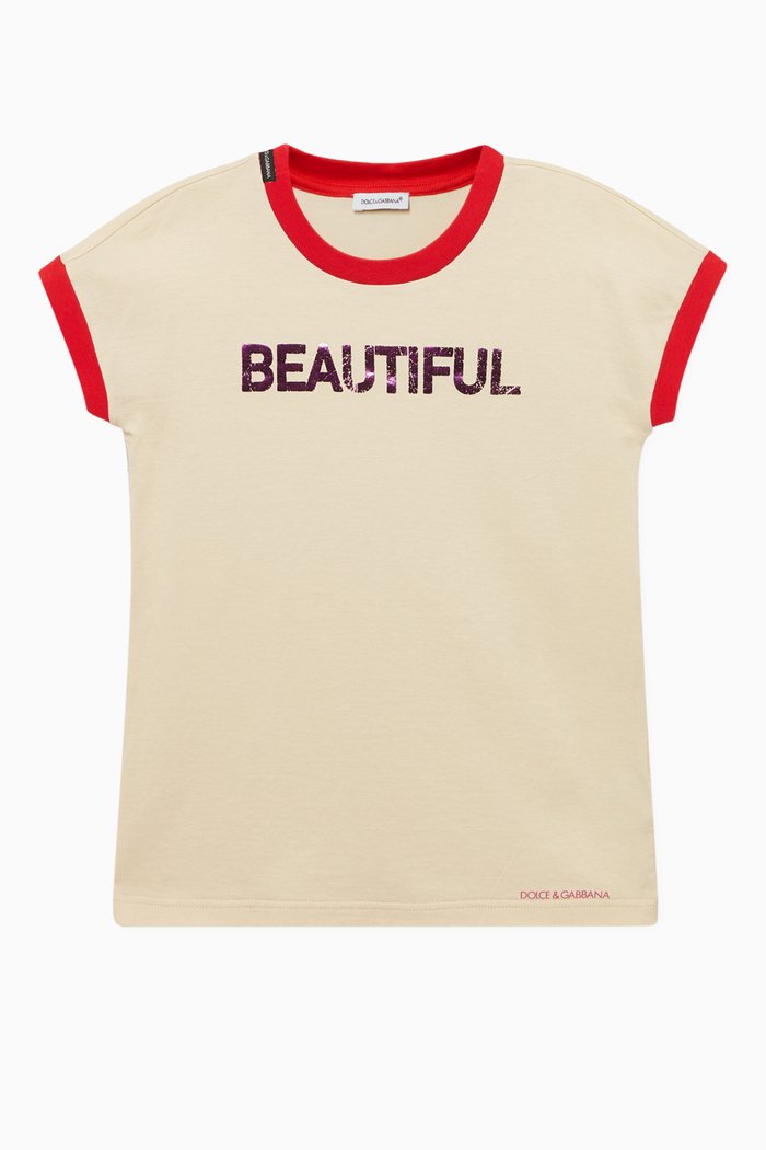 Blooming Print Cotton T-Shirt, White