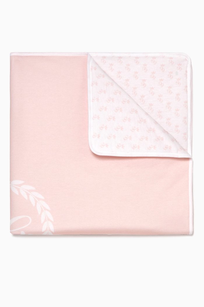 

Printed Rose Jersey Blanket, Pink