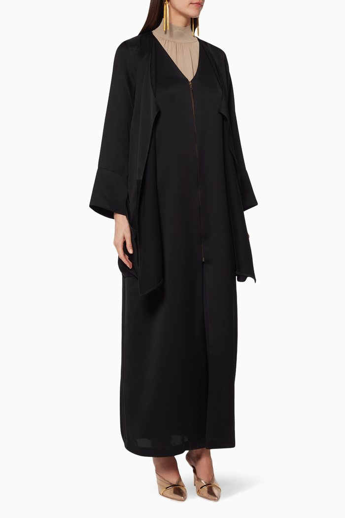 

Jacket Abaya with Zipper, Black