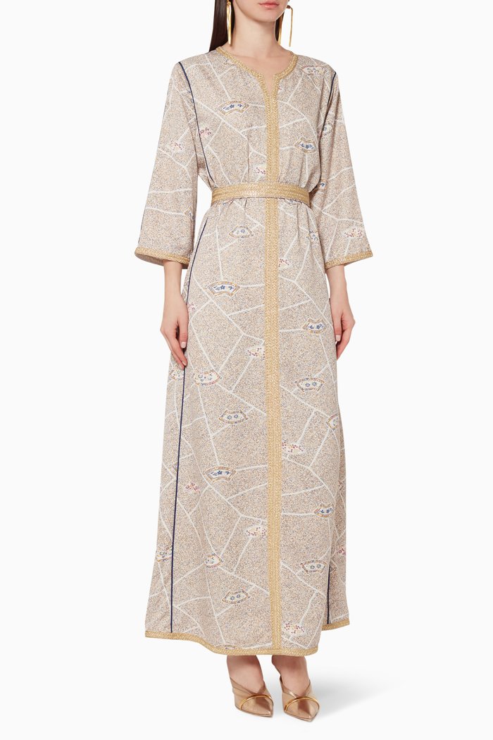 Golden Fans Kaftan, Gold