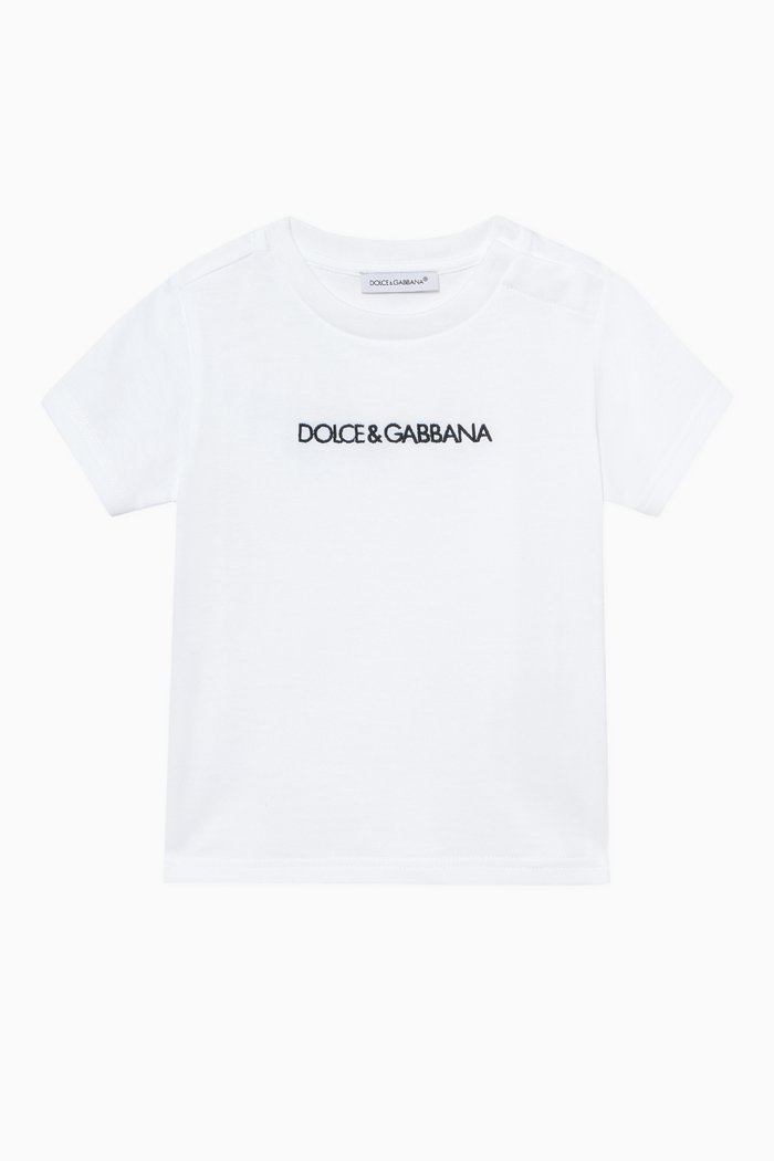 

Embroidered Logo Jersey T-Shirt, White