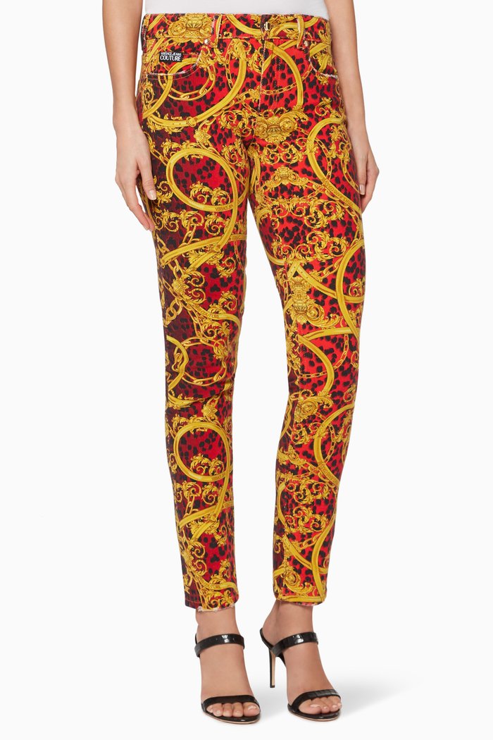 

Printed Cotton Pants, Multicolour