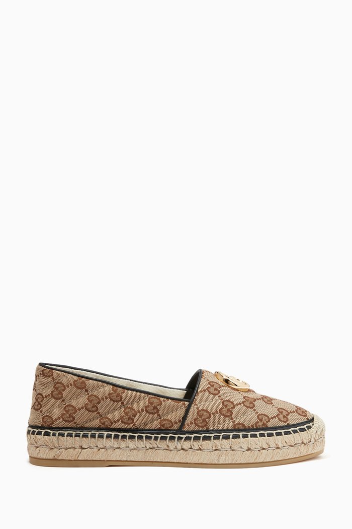 

GG Matelassé Espadrilles in Canvas, Black