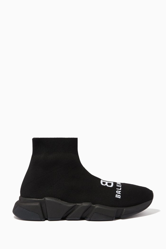 

Recycled Speed Sneakers in Jacquard Knit, Black