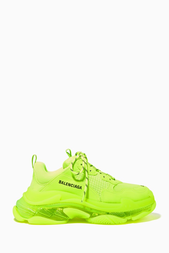 

Triple S Clear Sole Sneakers, Yellow