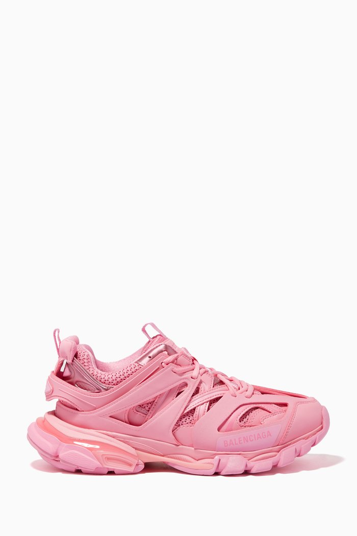

Track Sneakers in Mesh & Nylon, Pink