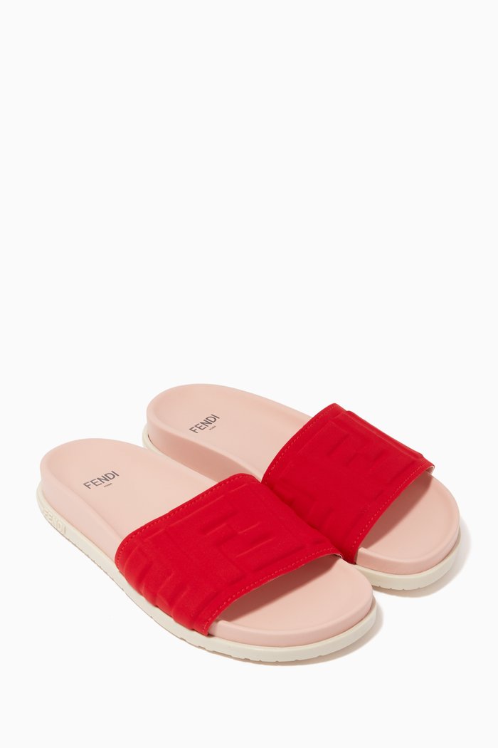 

Embossed Logo Pool Slides, Red