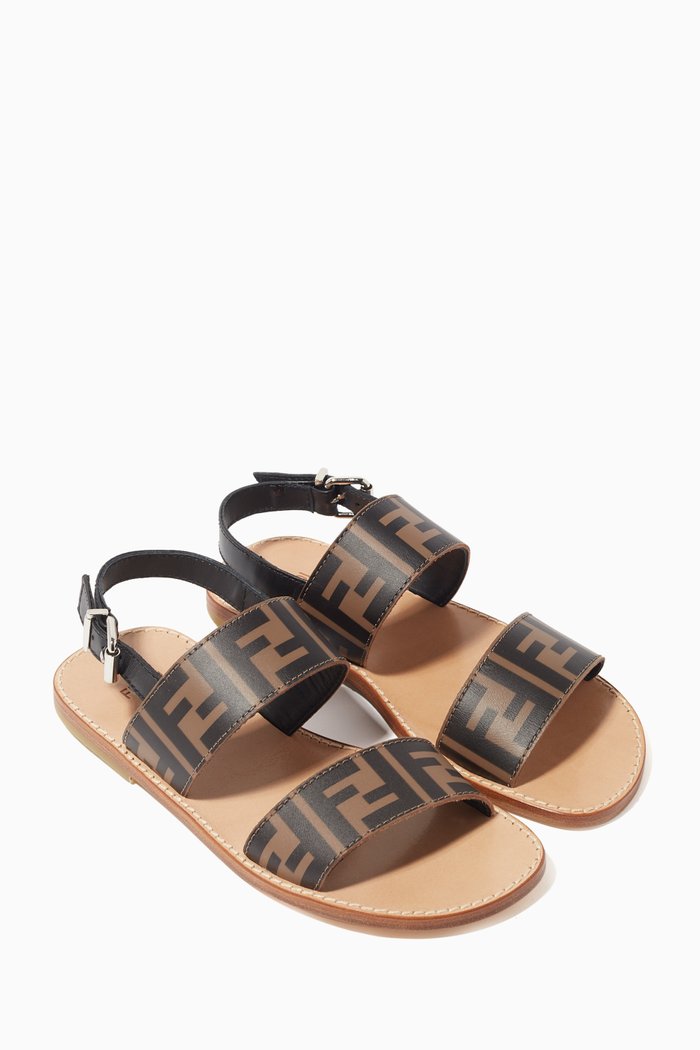 

FF Monogram Sandals, Brown
