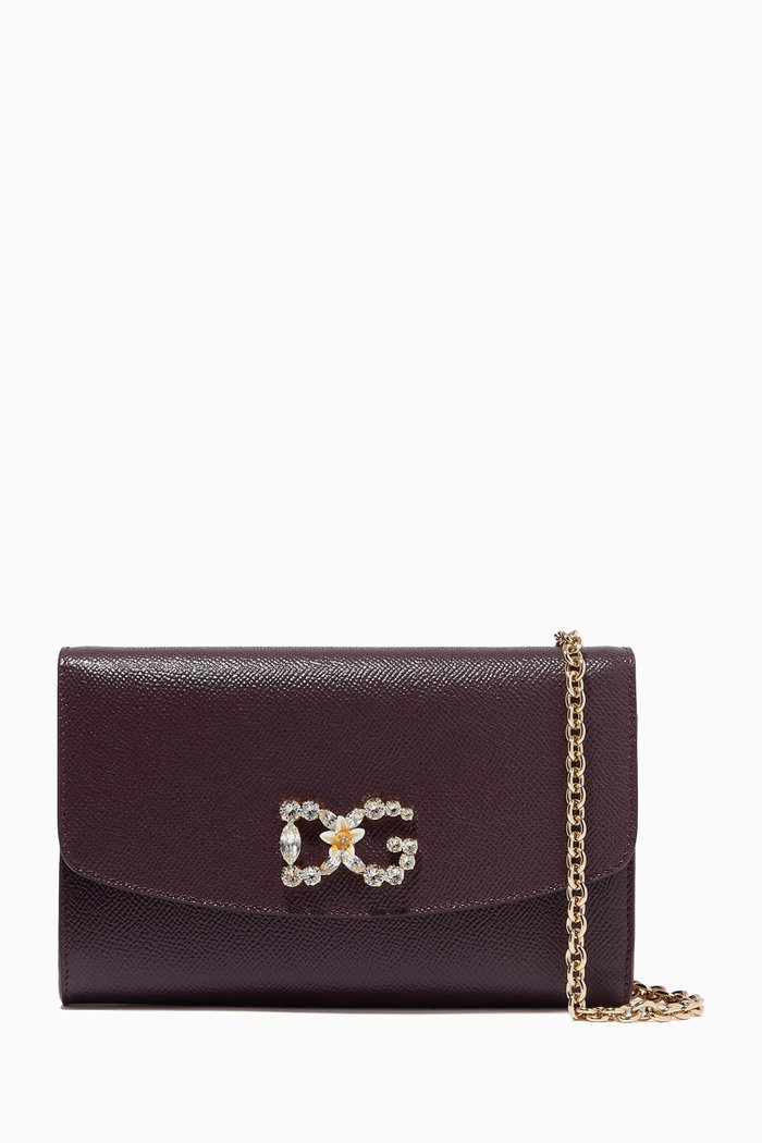

Crystal DG Mini Bag in Dauphine Leather, Red