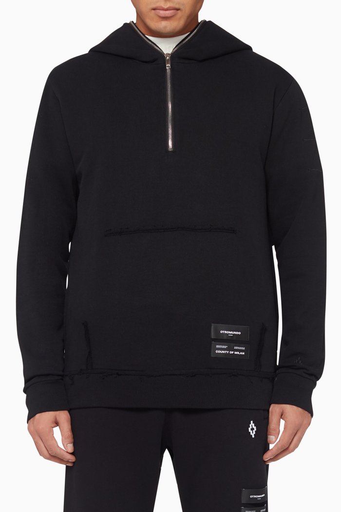 

Distressed Tree Hoodie, Black