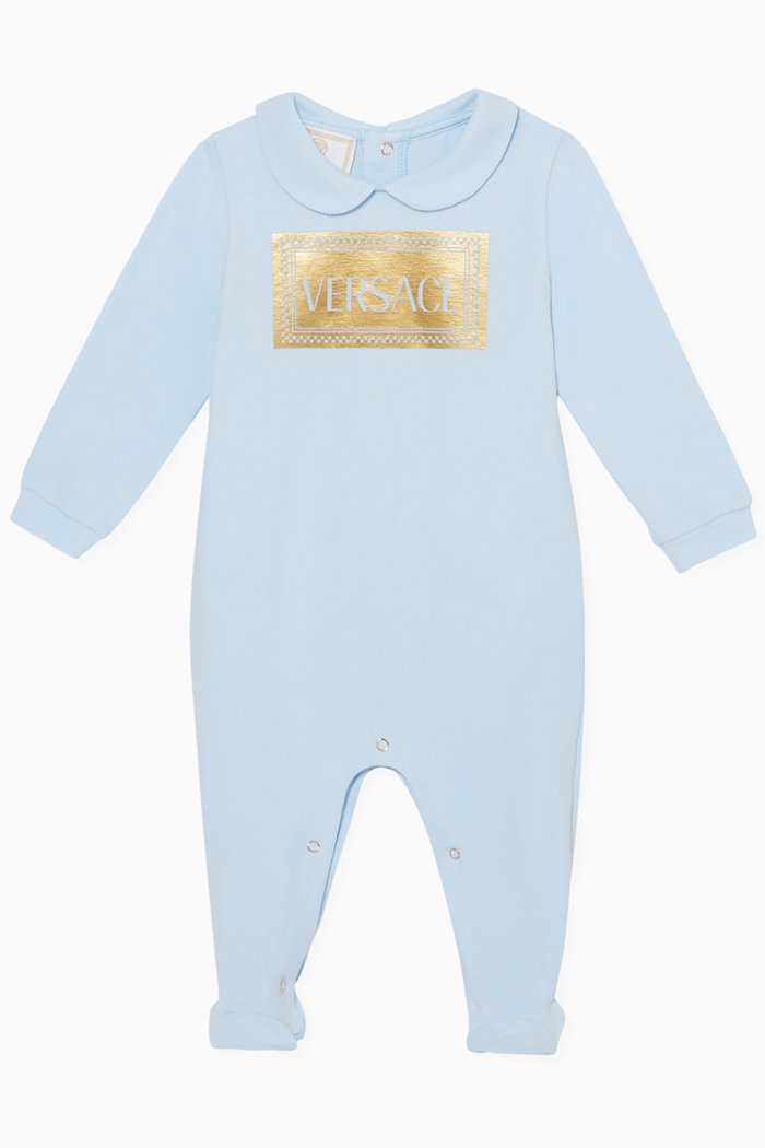 

90s Vintage Logo Jersey Romper, Blue
