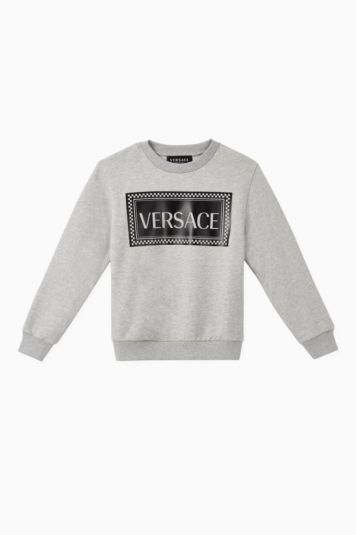

Logo Print Cotton Sweatshirt, Grey