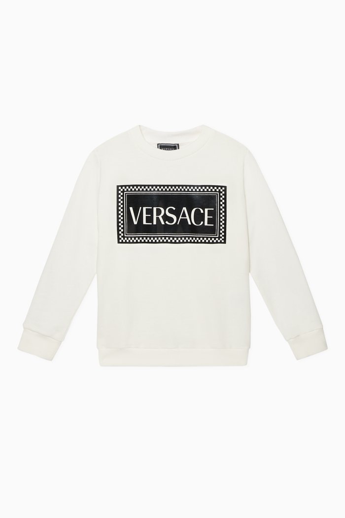 

Logo Print Cotton Sweatshirt, White