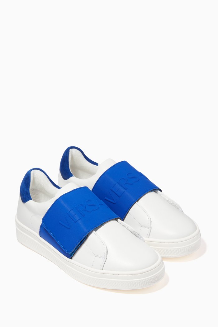 

Logo Leather Sneakers, White