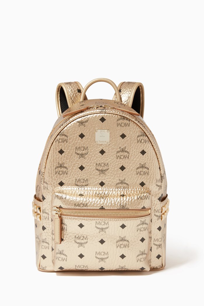 

Metallic Stark Backpack, Gold