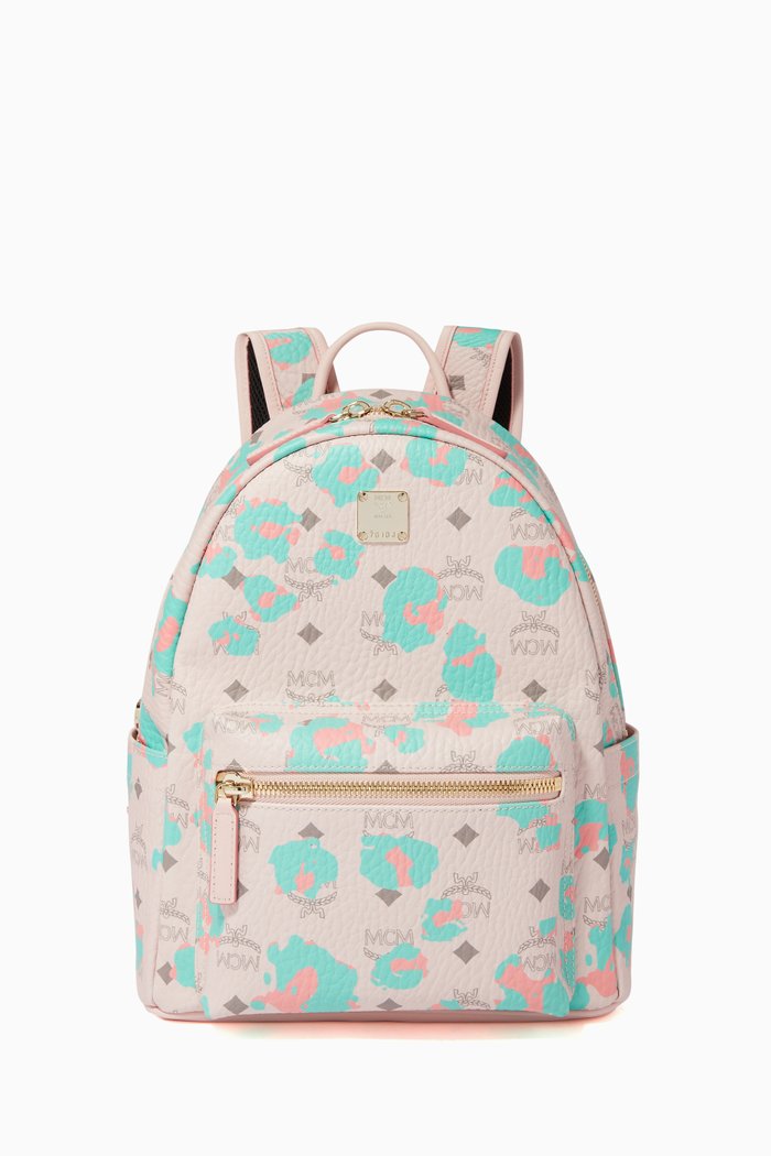 

Stark Logo & Leopard-Print Backpack, Pink