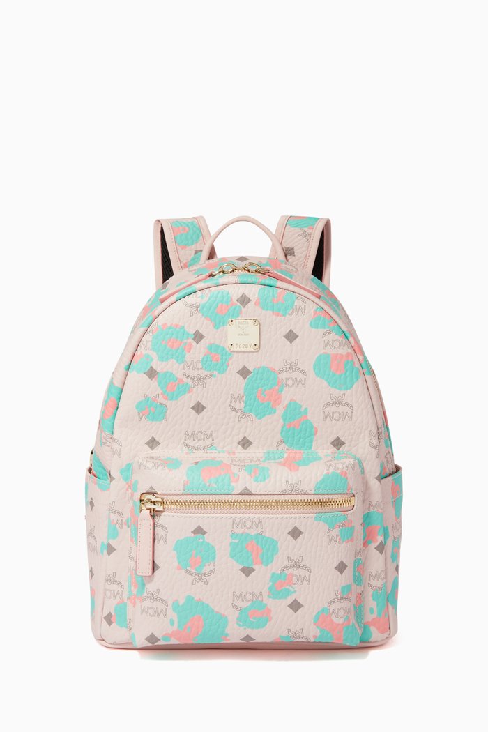 

XS Stark Logo & Leopard-Print Backpack, Pink